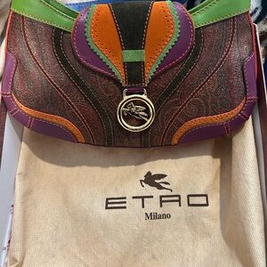 Etro Vibrant Multicolor Clutch